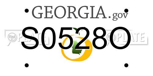 S0528O Georgia License Plate