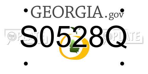 S0528Q Georgia License Plate