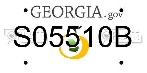 S05510B Georgia License Plate
