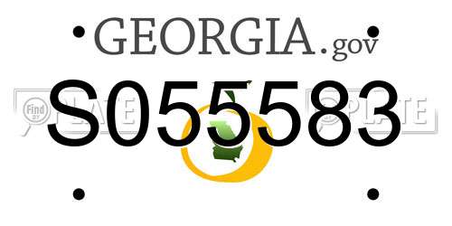 S055583 Georgia License Plate