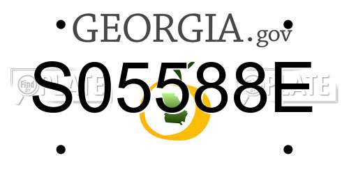 S05588E Georgia License Plate