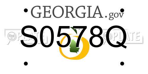 S0578Q Georgia License Plate