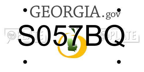 S057BQ Georgia License Plate