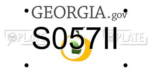 S057II Georgia License Plate