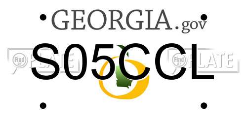 S05CCL Georgia License Plate