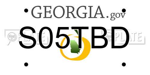 S05TBD Georgia License Plate