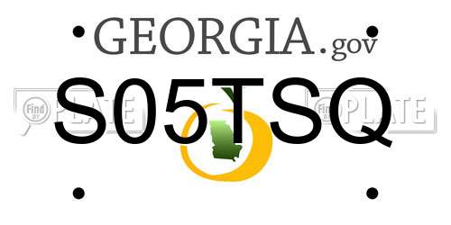 S05TSQ Georgia License Plate