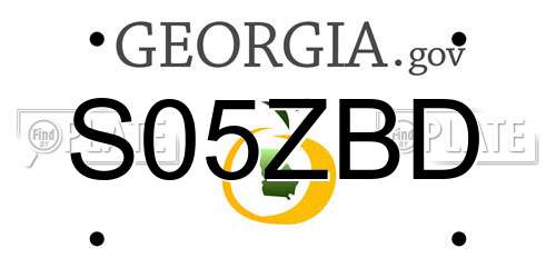 S05ZBD Georgia License Plate