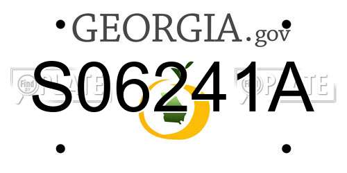 S06241A Georgia License Plate