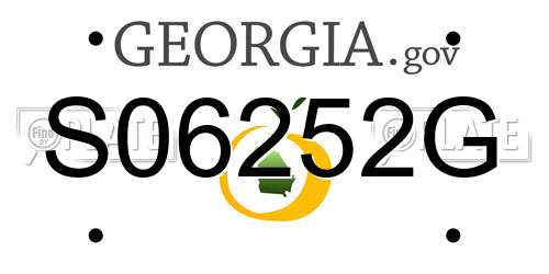 S06252G Georgia License Plate