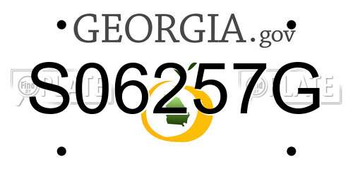 S06257G Georgia License Plate