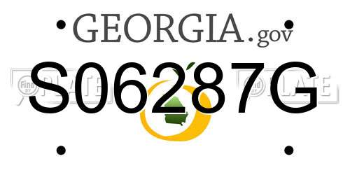 S06287G Georgia License Plate