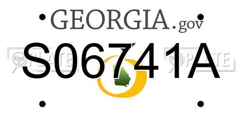 S06741A Georgia License Plate