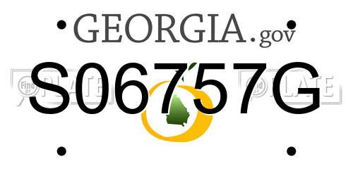 S06757G Georgia License Plate