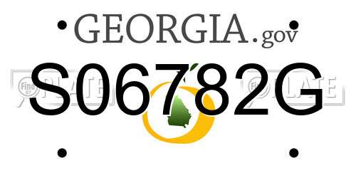 S06782G Georgia License Plate