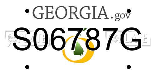 S06787G Georgia License Plate
