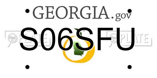 S06SFU Georgia License Plate