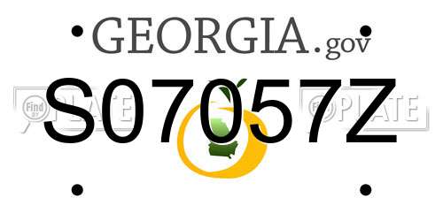S07057Z Georgia License Plate