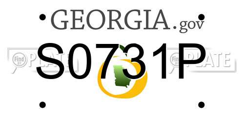 S0731P Georgia License Plate