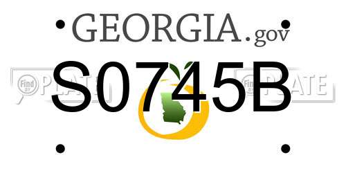 S0745B Georgia License Plate