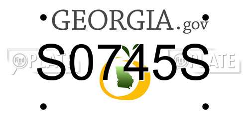 S0745S Georgia License Plate