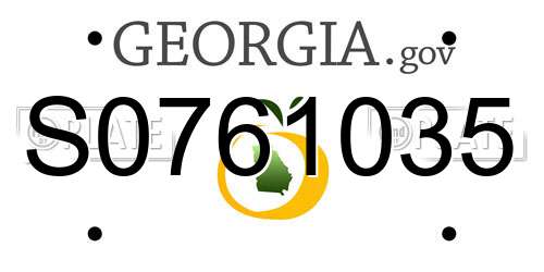 S0761035 Georgia License Plate
