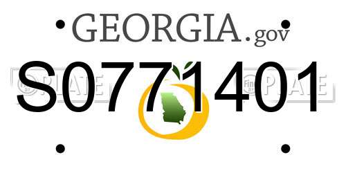 S0771401 Georgia License Plate