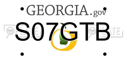 S07GTB Georgia License Plate