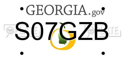 S07GZB Georgia License Plate
