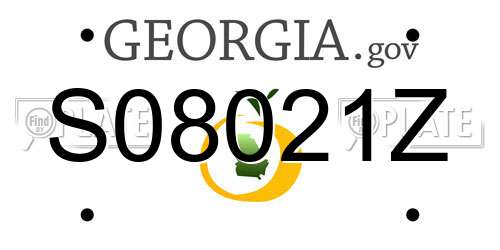 S08021Z Georgia License Plate