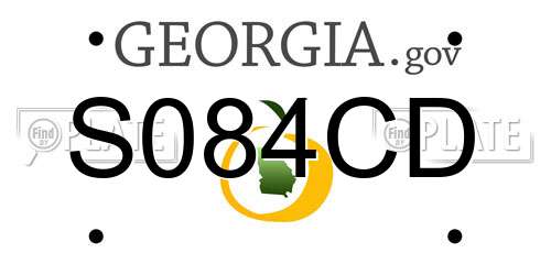 S084CD Georgia License Plate