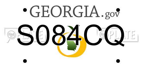 S084CQ Georgia License Plate