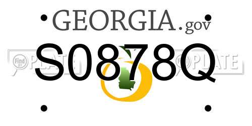 S0878Q Georgia License Plate