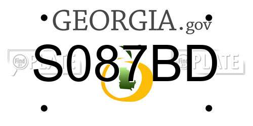 S087BD Georgia License Plate