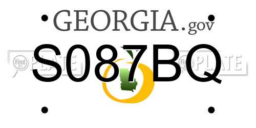 S087BQ Georgia License Plate
