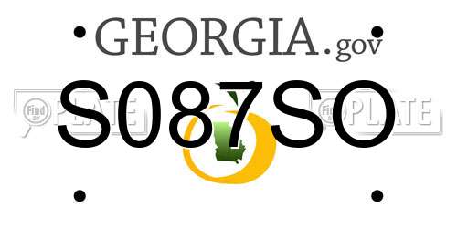 S087SO Georgia License Plate