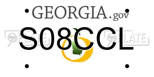 S08CCL Georgia License Plate
