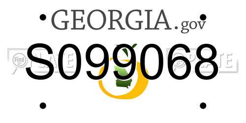 S099068 Georgia License Plate