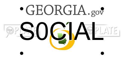 S0CIAL Georgia License Plate