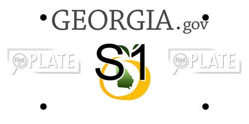 S1 Georgia License Plate