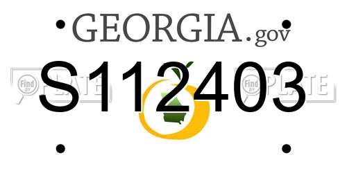 S112403 Georgia License Plate