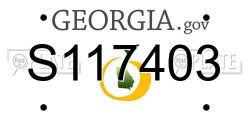 S117403 Georgia License Plate