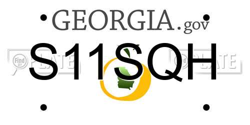 S11SQH Georgia License Plate