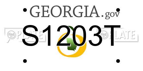 S1203T Georgia License Plate