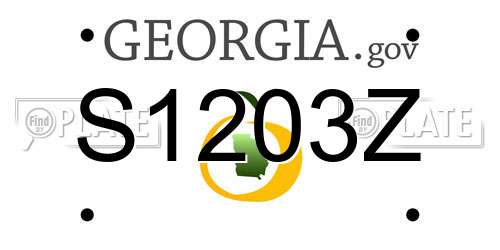 S1203Z Georgia License Plate