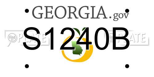 S1240B Georgia License Plate