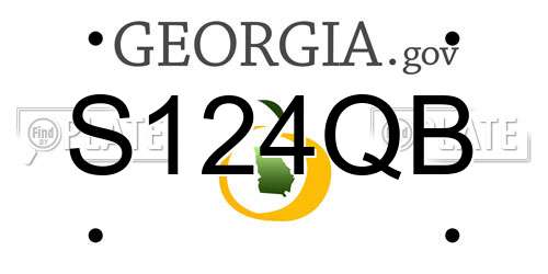 S124QB Georgia License Plate