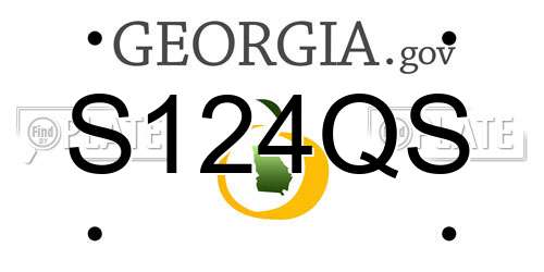S124QS Georgia License Plate
