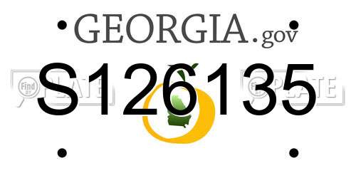 S126135 Georgia License Plate