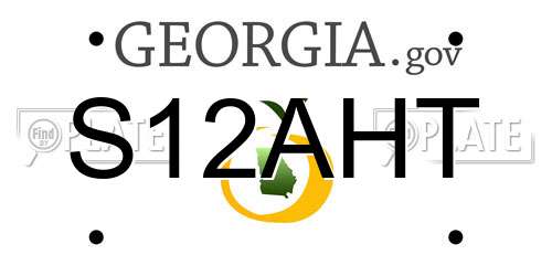 S12AHT Georgia License Plate
